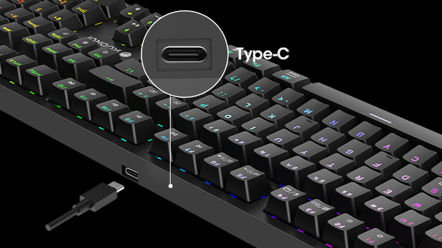 TECLADO USB KOORUI NEGRO+RGB GAMING MK104
