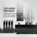 ENFRIADOR DE AIRE CPU NEGRO 4 Heatpipes  ARGB SINCRONIZACION DE LUZ CON PLACA BASE (CONECTOR DE 5 V 3 PINES) VENTILADOR DE CPU PARA Intel/AMD, LGA 1700