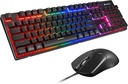 COMBO  TECLADO MECANICO Y MOUSE USB KOORUI NEGRO+RGB GAMING MKC02