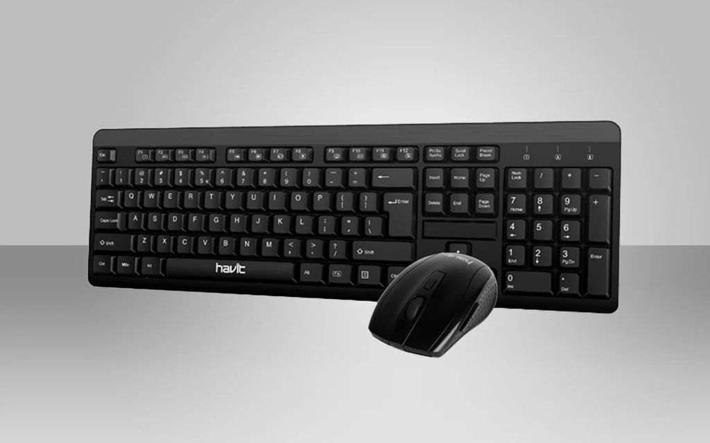 COMBO TECLADO/MOUSE INALAMBRICO HAVIT KB260GCM NEGRO