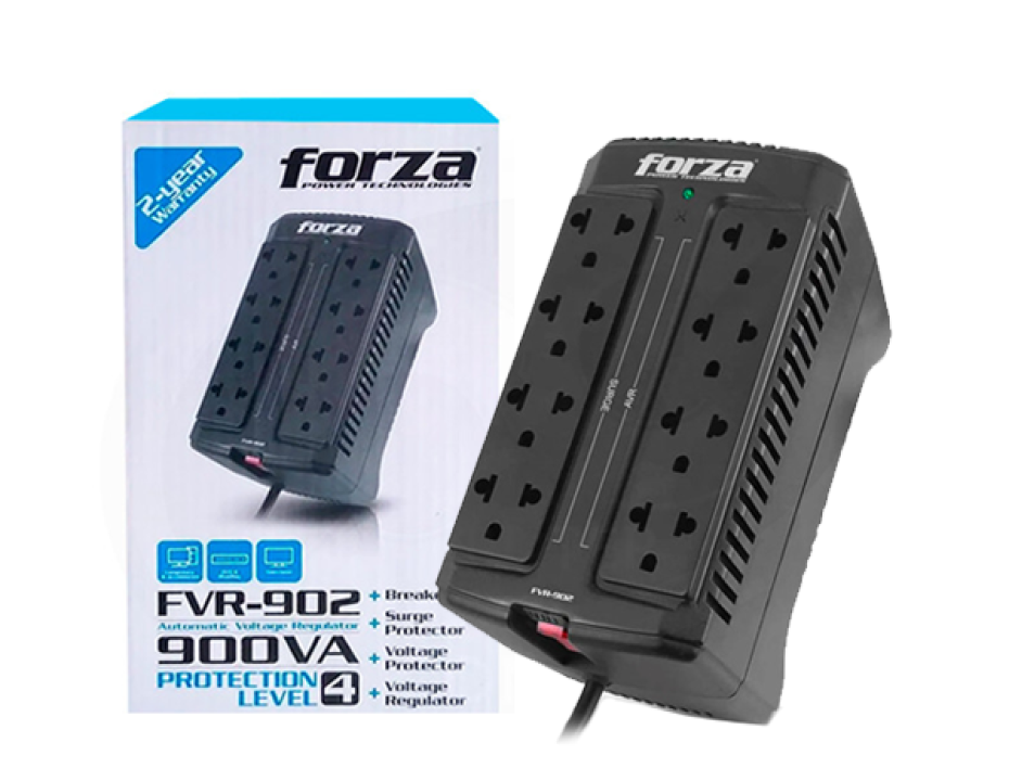 REGULADOR DE VOLTAJE FORZA VOLTAJE 900VA/450W 8 TOMA 120V