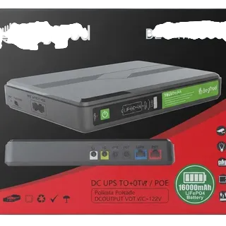 MINI UPS DC BEGPROD BEG-M1860 16000MAH 5V, 9V,12V PUERTO LAN GIGABIT CON POE PASIVO DE 24V/48V